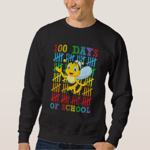 100 Days of School Bee Boys Girls 100th Day School Sweatshirt