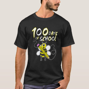100 Days Of School Bee Kindergarten Students Teach T-Shirt