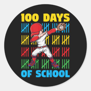 100 Days Of School Boys 100th Day Of School Classic Round Sticker