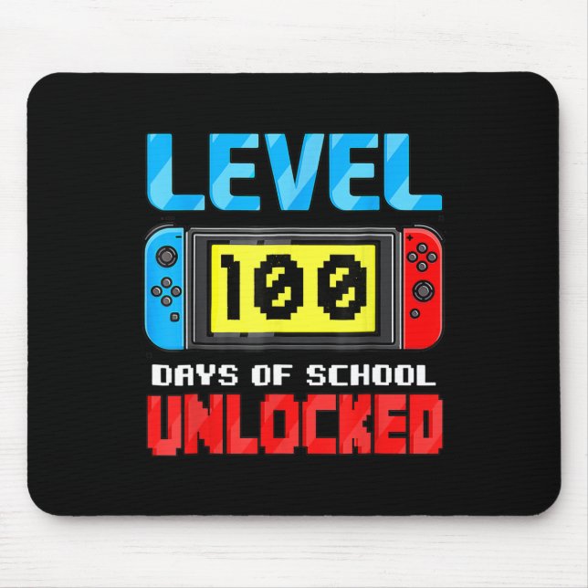 100 Days Of School Boys 100th Day Of School Level  Mouse Mat (Front)