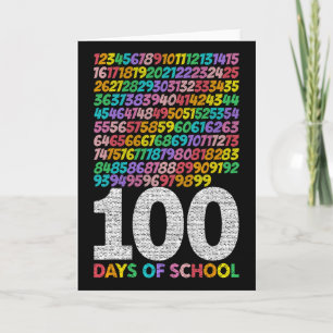 100 Days Of School Boys Girls Kids Math Teacher Ki Card