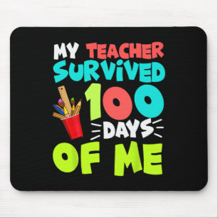 100 Days Of School Boys Girls Kids Teacher Gift Fu Mouse Mat