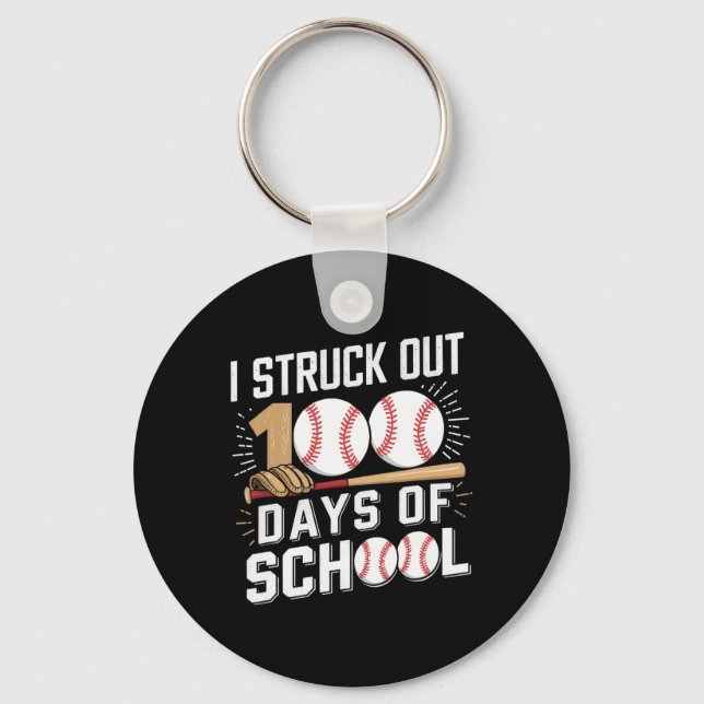 100 Days Of School Boys Kids 100th Day Of School S Key Ring (Front)
