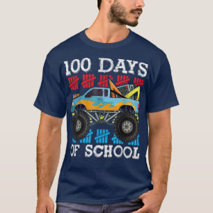 100 Days Of School Boys Shirt, Monster Truck Kids T-Shirt