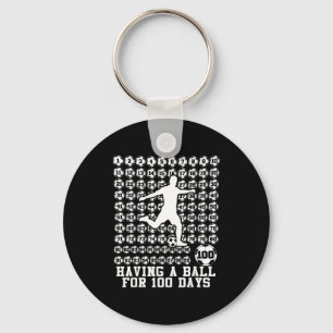 100 Days Of School Boys Soccer 100th Day Of School Key Ring