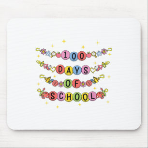 100 Days Of School Bracelet 100th Day Girls Kids Mouse Mat