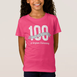 100 days of school bright customised student T-Shirt