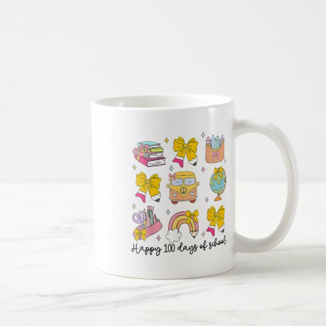 100 Days Of School Bruh School Teachers Kids Boys Coffee Mug (Right)