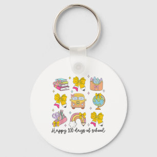 100 Days Of School Bruh School Teachers Kids Boys Key Ring