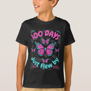 100 Days of School Butterfly Girls 100 Days Just F T-Shirt