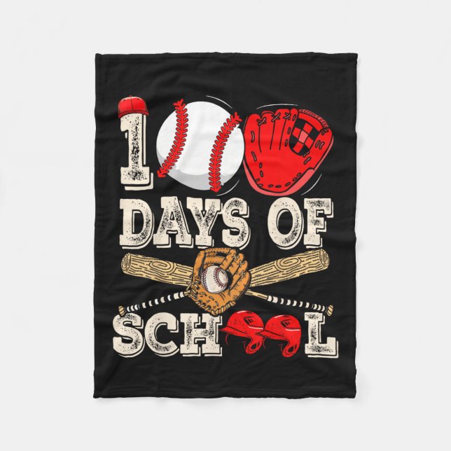 100 Days Of School Bysell 100th Day  Fleece Blanket (Front)