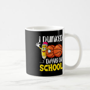 100 Days Of School Bysketbyll Teacher Student Coffee Mug
