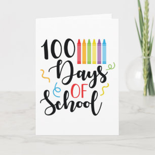 100 Days of School Card