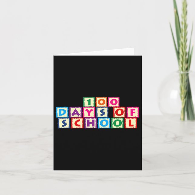 100 Days Of School  Card (Front)