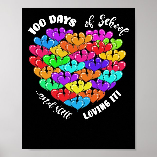 100 Days Of School Celebrate 100th Day Of School Poster (Front)