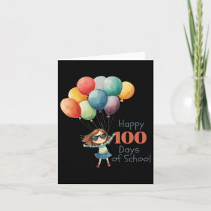 100 Days Of School Celebration Outfit For Girls &a Card
