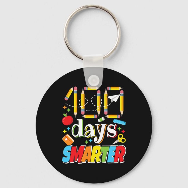 100 Days Of School Celebration Teacher Student 100 Key Ring (Front)