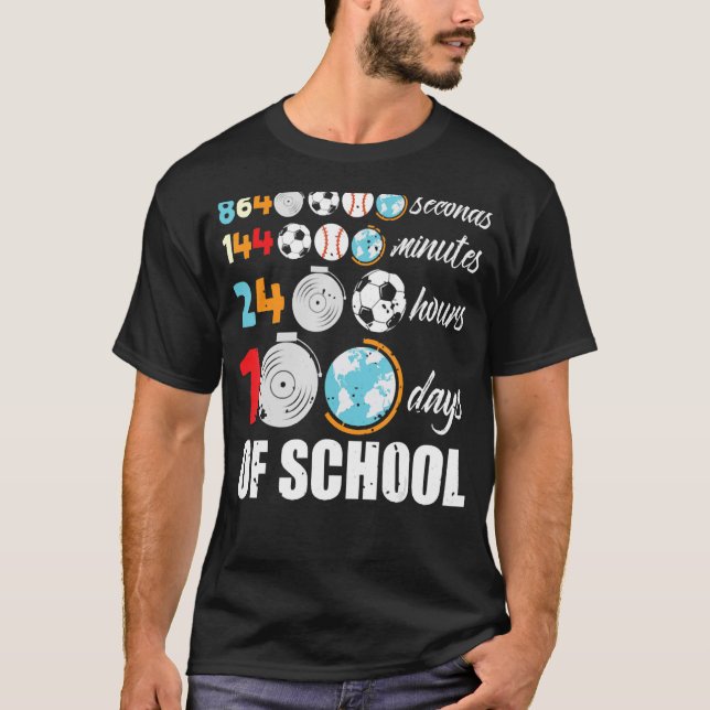100 days of School Class Elementary Pupil Preschoo T-Shirt (Front)