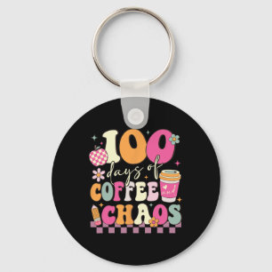 100 Days Of School Coffee Lover 100th Day Of Schoo Key Ring