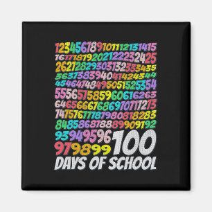 100 Days Of School Colourful Rainbow Teacher Kids Magnet