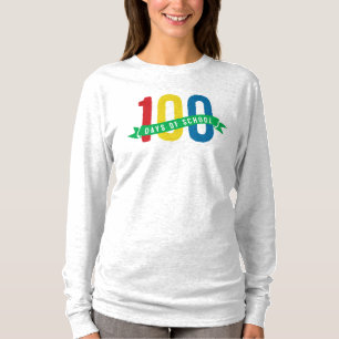 100 days of school colourful teacher T-Shirt