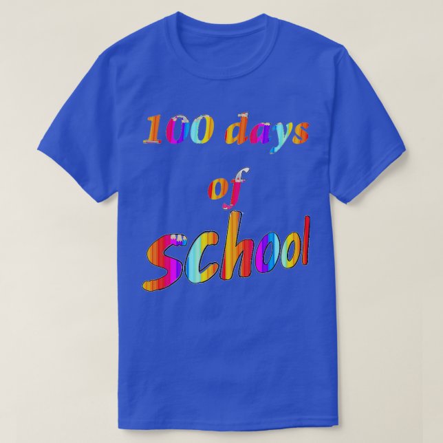 100 days of school colouring pencils T-Shirt (Design Front)