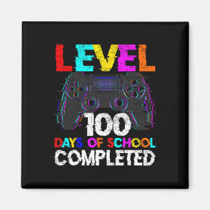 100 Days Of School Completed Gamer Boy Level 100 C Magnet