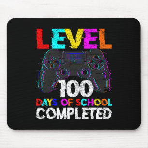 100 Days Of School Completed Gamer Boy Level 100 C Mouse Mat