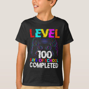 100 Days Of School Completed Gamer Boy Level 100 C T-Shirt