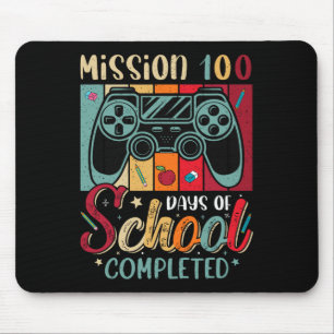 100 Days Of School Completed Gamer Kids 100th Day Mouse Mat