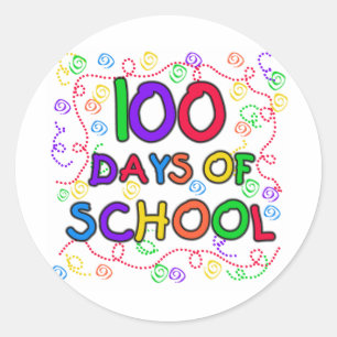 100 Days of School Confetti Tshirts and Gifts Classic Round Sticker
