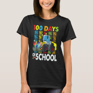 100 Days Of School Construction Vehicle Kid Boys 1 T-Shirt