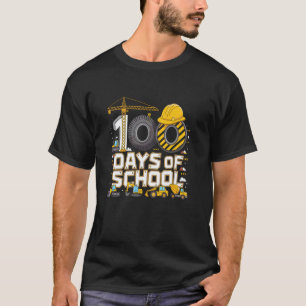 100 Days Of School Construction Vehicles Students T-Shirt