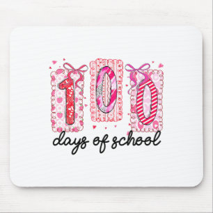 100 Days Of School Coquette Valentine Girls Teache Mouse Mat