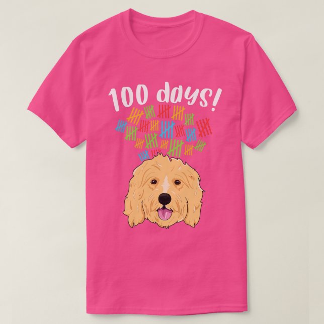 100 Days of School Costume Boy Girl Dog Doodle 1 T-Shirt (Design Front)