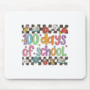 100 Days Of School Crayon Handwriting Style Teache Mouse Mat