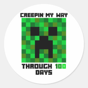 100 Days Of School Creepin My Way Ghoul Teacher St Classic Round Sticker