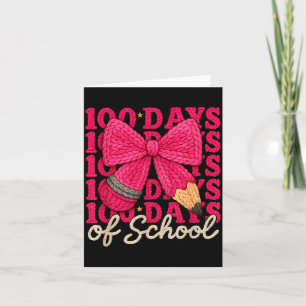 100 Days Of School Crochet Bow Pencil 100th Day Of Card