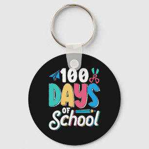100 Days Of School Cute Cl Kids Pupil  Key Ring