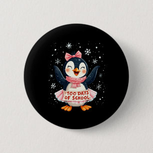 100 Days Of School Cute Penguin 100 Days Of Learni 6 Cm Round Badge