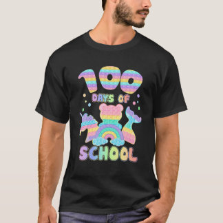 100 Days Of School Cute Pop It Fidgets Happy 100Th T-Shirt