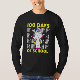 100 Days Of School Cute Unicorn With Backpack Scho T-Shirt