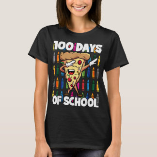 100 Days of School Dabbing Pepperoni Pizza Slice T-Shirt