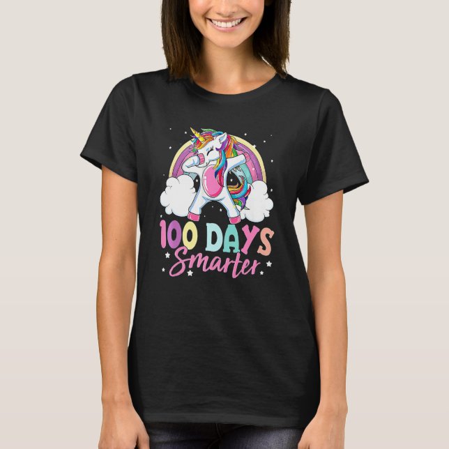 100 Days Of School  Dabbing Unicorn Girls Costume T-Shirt (Front)
