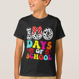 100 Days Of School Dalmatian Dog 100 Days Smarter T-Shirt