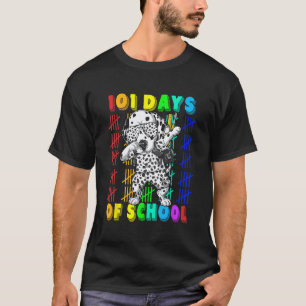 100 Days Of School Dalmatian Dog 100 Days Smarter T-Shirt