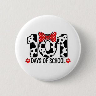 100 Days of School Dalmatian Dog Boy Kid 100th Day 6 Cm Round Badge