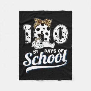100 Days Of School Dalmatian Dog Boys Girls 100 Da Fleece Blanket