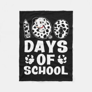 100 Days Of School Dalmatian Dog Boys Girls 100 Da Fleece Blanket