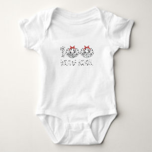 100 Days of School Dalmatian Dog Wearing Mask  Baby Bodysuit
